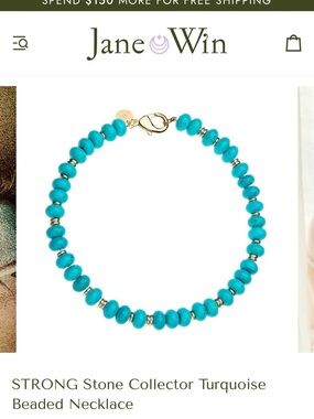 Turquoise Beaded Necklace - Bright Turquoise
